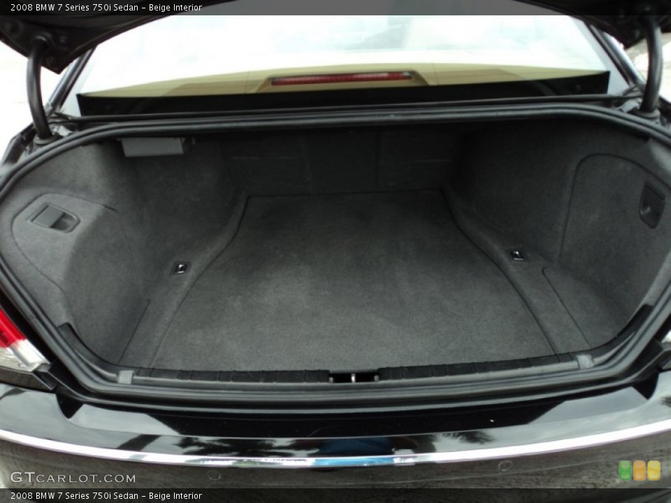 Beige Interior Trunk for the 2008 BMW 7 Series 750i Sedan #52971022