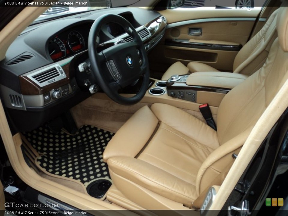 Beige Interior Prime Interior for the 2008 BMW 7 Series 750i Sedan #52971049