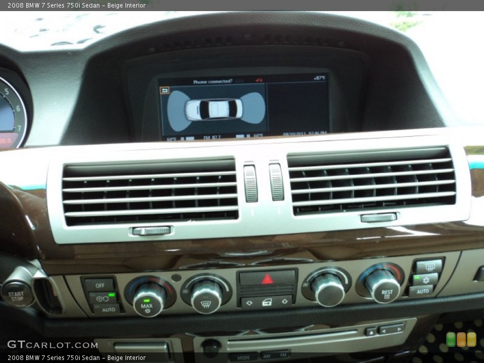 Beige Interior Controls for the 2008 BMW 7 Series 750i Sedan #52971079