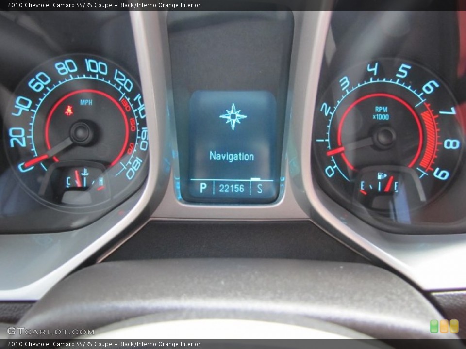 Black/Inferno Orange Interior Gauges for the 2010 Chevrolet Camaro SS/RS Coupe #52972696
