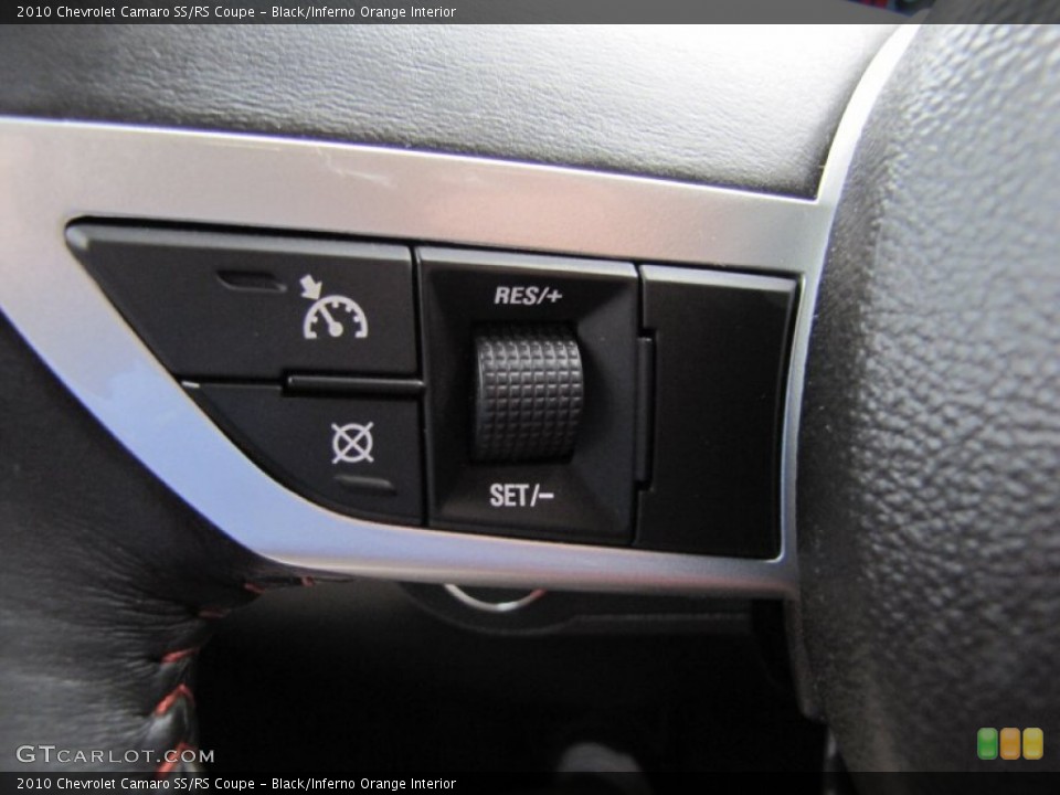 Black/Inferno Orange Interior Controls for the 2010 Chevrolet Camaro SS/RS Coupe #52972708