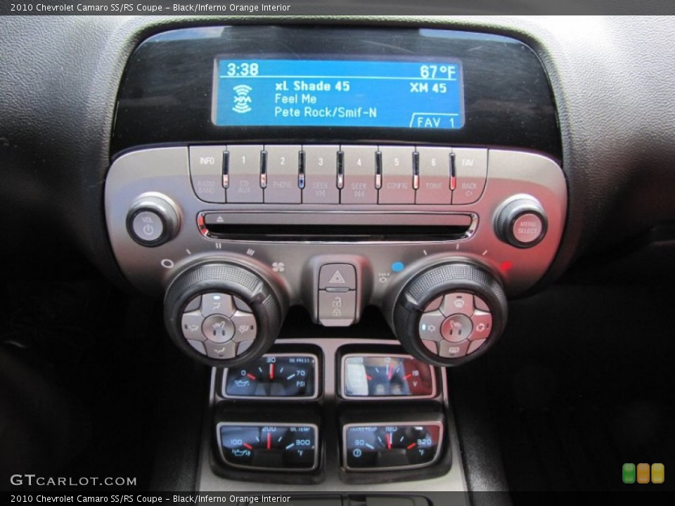 Black/Inferno Orange Interior Controls for the 2010 Chevrolet Camaro SS/RS Coupe #52972768