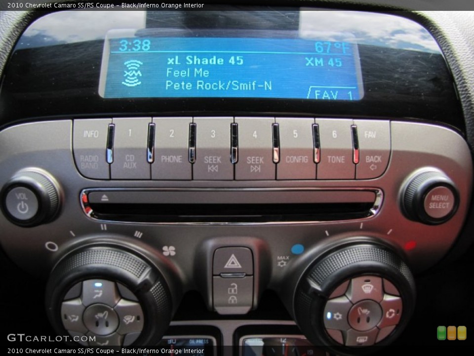 Black/Inferno Orange Interior Controls for the 2010 Chevrolet Camaro SS/RS Coupe #52972783