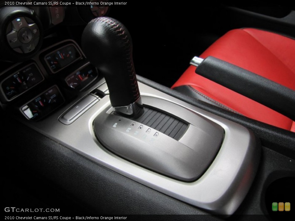 Black/Inferno Orange Interior Transmission for the 2010 Chevrolet Camaro SS/RS Coupe #52972813