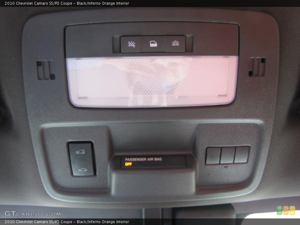Black/Inferno Orange Interior Controls for the 2010 Chevrolet Camaro SS/RS Coupe #52972876