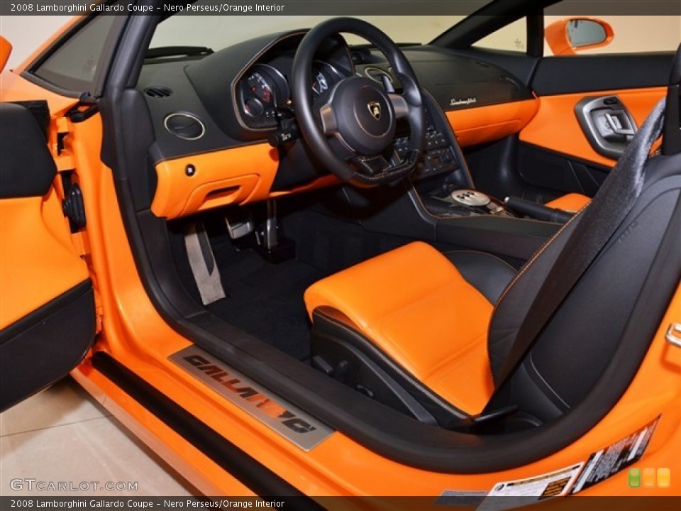 Nero Perseus/Orange Interior Photo for the 2008 Lamborghini Gallardo Coupe #52973443