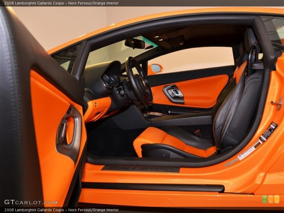Nero Perseus/Orange Interior Photo for the 2008 Lamborghini Gallardo Coupe #52973473