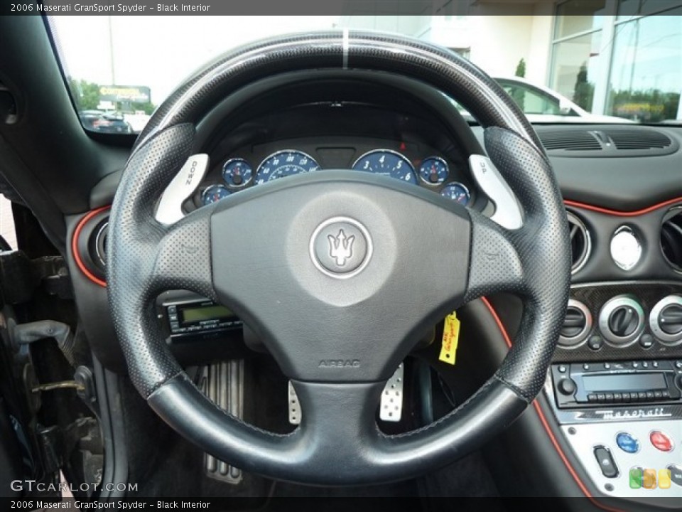 Black Interior Steering Wheel for the 2006 Maserati GranSport Spyder #52974364