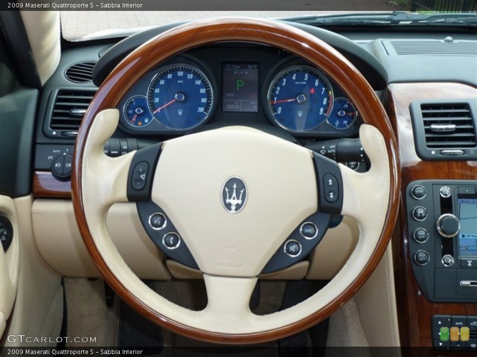 Sabbia Interior Steering Wheel for the 2009 Maserati Quattroporte S #52974697