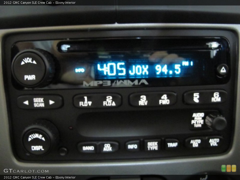 Ebony Interior Audio System for the 2012 GMC Canyon SLE Crew Cab #52975321