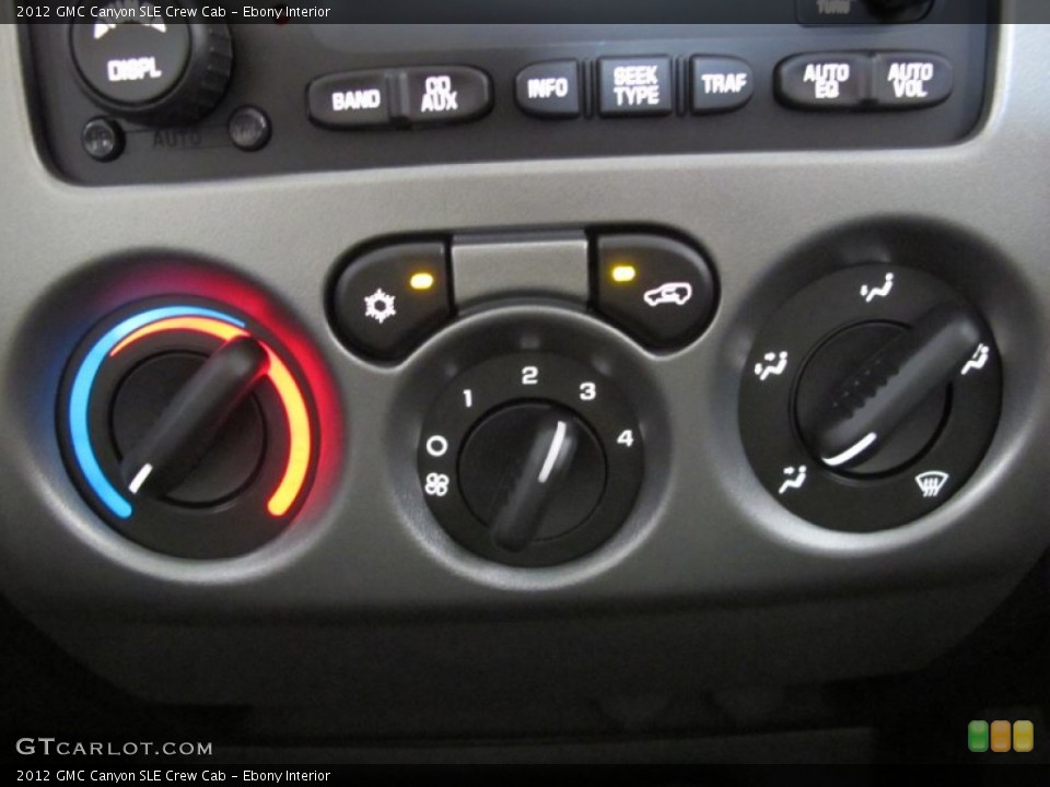 Ebony Interior Controls for the 2012 GMC Canyon SLE Crew Cab #52975336