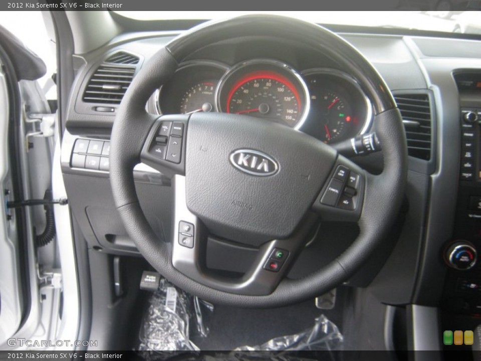 Black Interior Steering Wheel for the 2012 Kia Sorento SX V6 #52976209