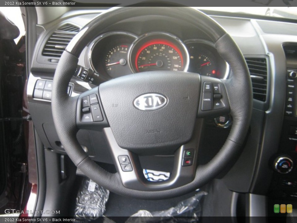Black Interior Steering Wheel for the 2012 Kia Sorento SX V6 #52977460