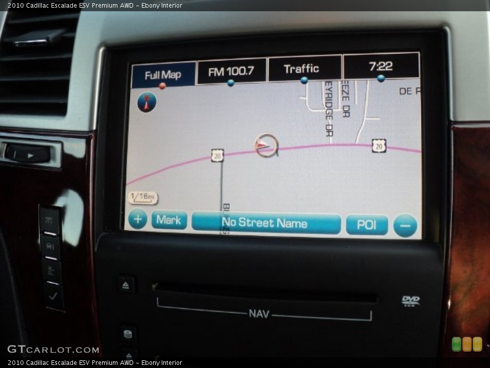 Ebony Interior Navigation for the 2010 Cadillac Escalade ESV Premium AWD #52977811
