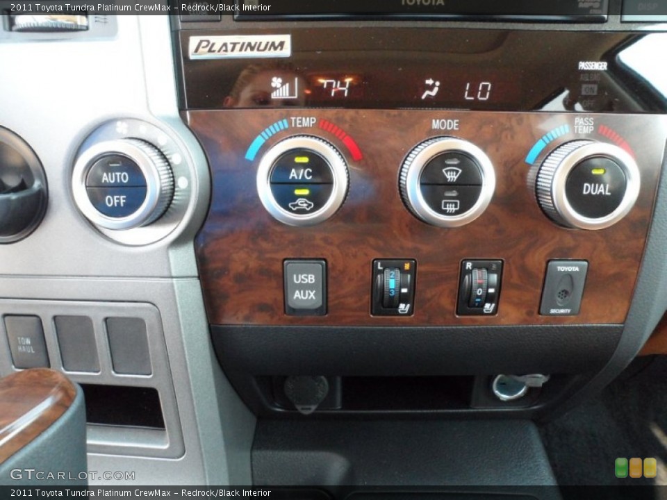 Redrock/Black Interior Controls for the 2011 Toyota Tundra Platinum CrewMax #52983790