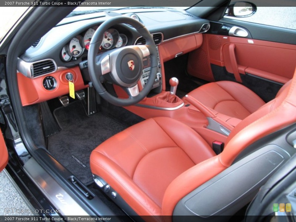 Black/Terracotta Interior Photo for the 2007 Porsche 911 Turbo Coupe #52984165