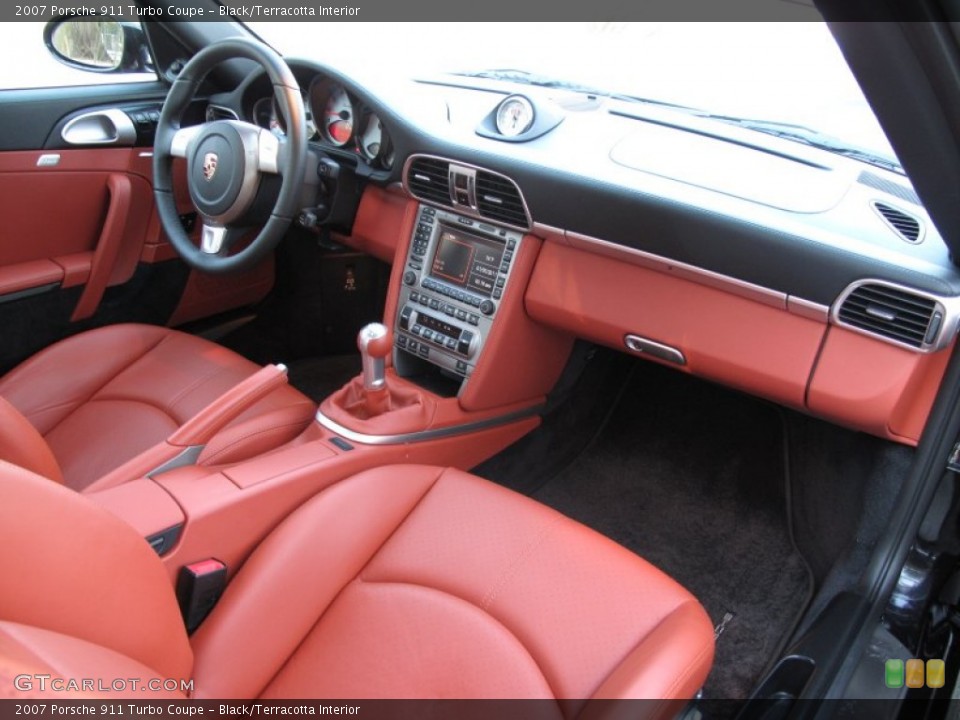 Black/Terracotta Interior Dashboard for the 2007 Porsche 911 Turbo Coupe #52984243