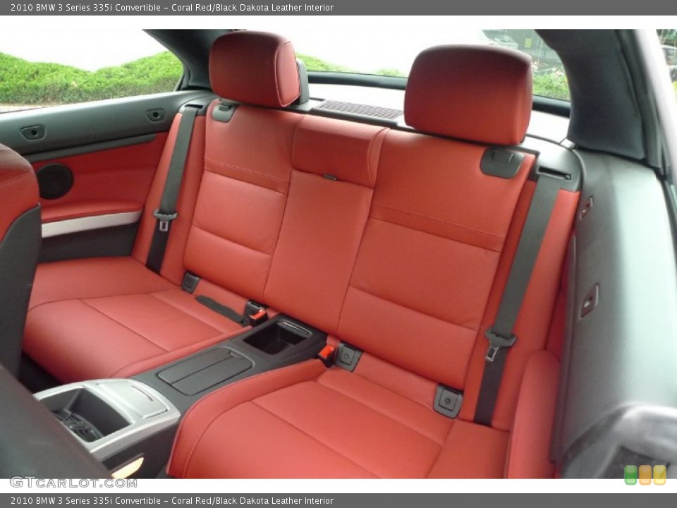 Coral Red/Black Dakota Leather Interior Photo for the 2010 BMW 3 Series 335i Convertible #52984600