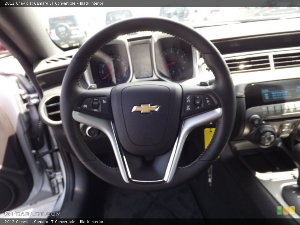 Black Interior Steering Wheel for the 2012 Chevrolet Camaro LT Convertible #52985320
