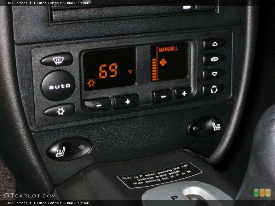 Black Interior Controls for the 2004 Porsche 911 Turbo Cabriolet #52986061