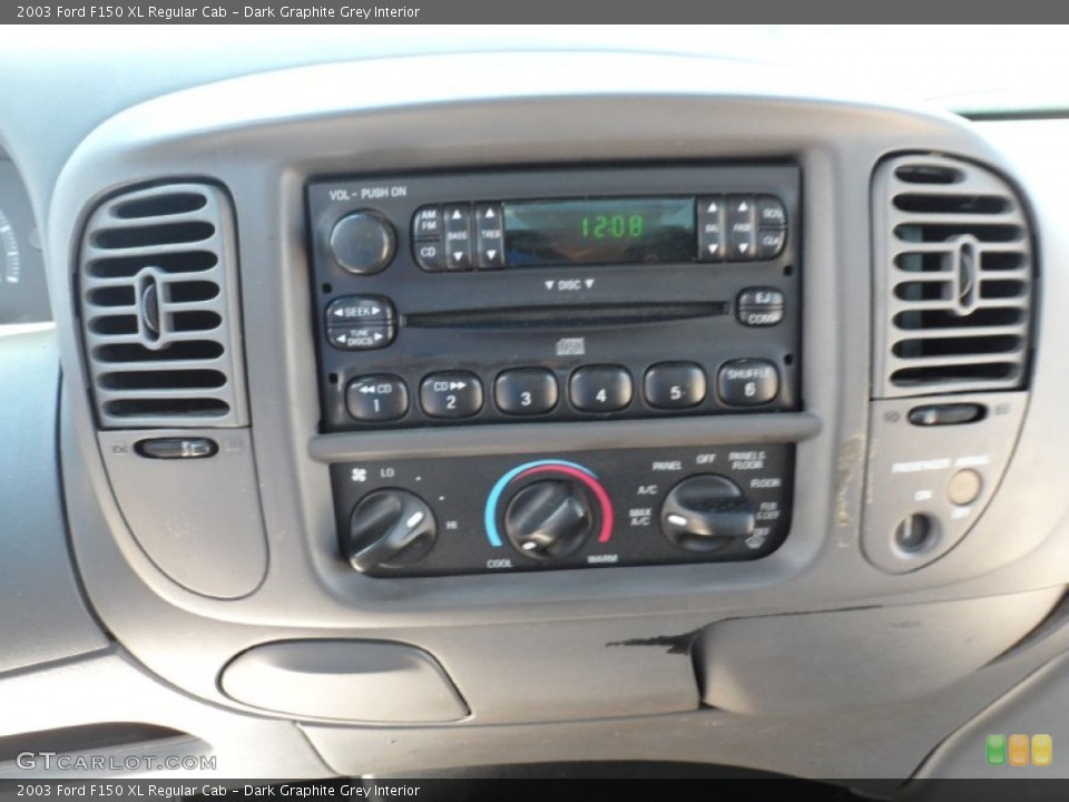 Dark Graphite Grey Interior Controls for the 2003 Ford F150 XL Regular Cab #52987861