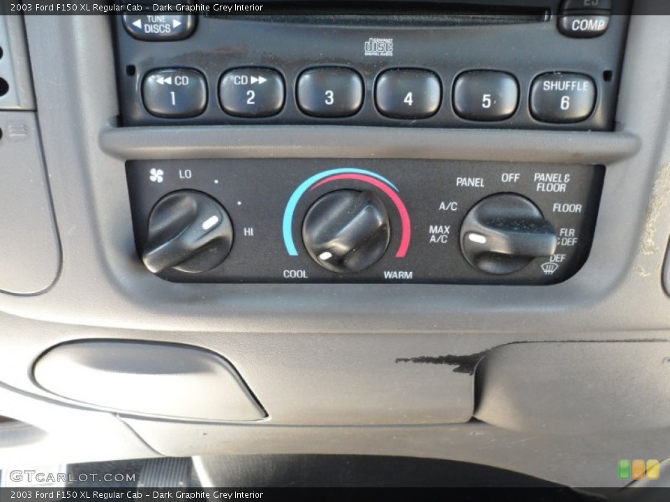 Dark Graphite Grey Interior Controls for the 2003 Ford F150 XL Regular Cab #52987891
