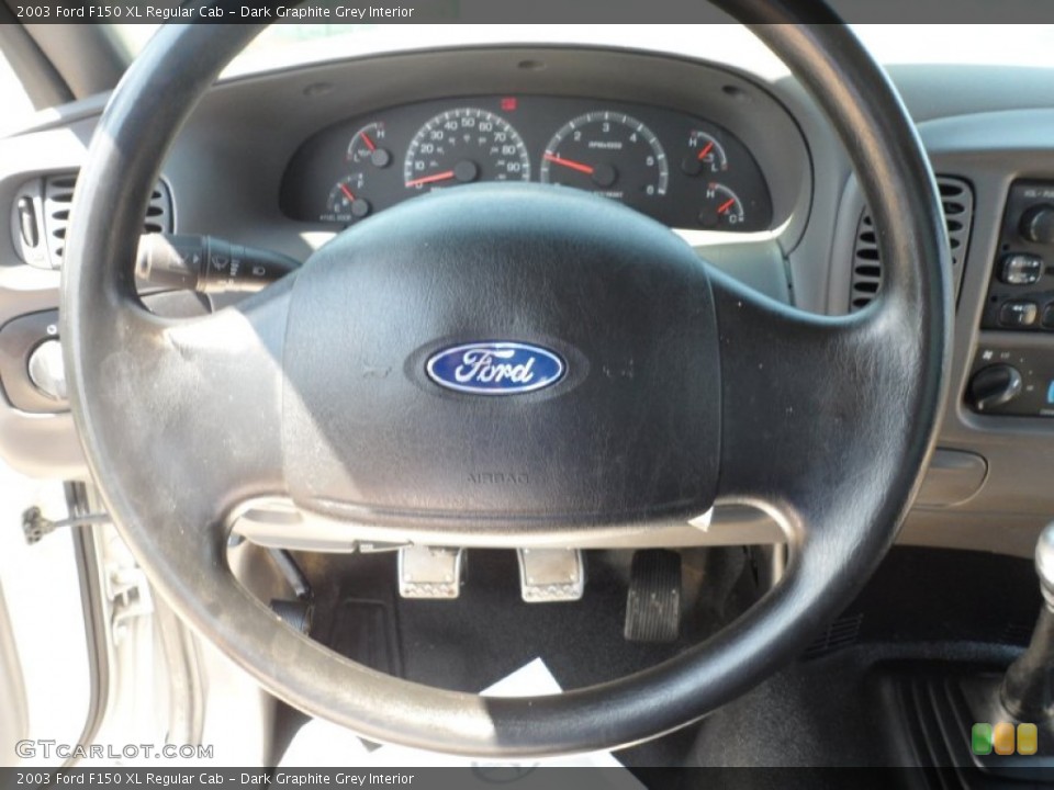 Dark Graphite Grey Interior Steering Wheel for the 2003 Ford F150 XL Regular Cab #52987915