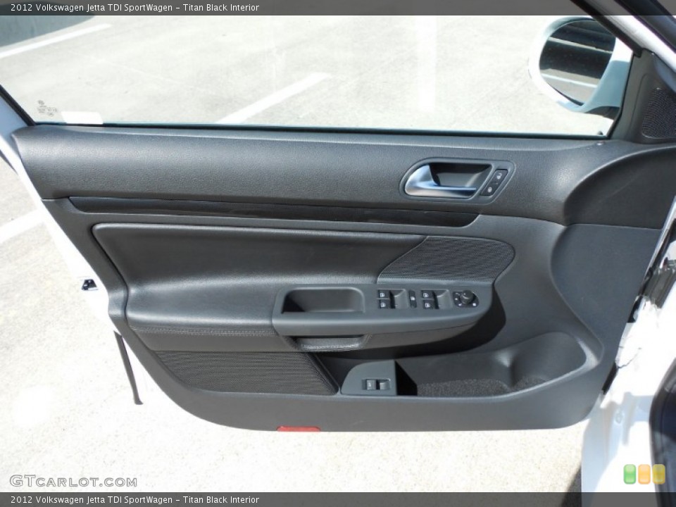 Titan Black Interior Door Panel for the 2012 Volkswagen Jetta TDI SportWagen #52988074