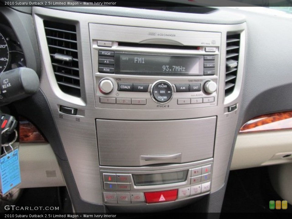 Warm Ivory Interior Controls for the 2010 Subaru Outback 2.5i Limited Wagon #52992739