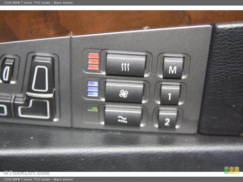 Black Interior Controls for the 2008 BMW 7 Series 750i Sedan #52993936