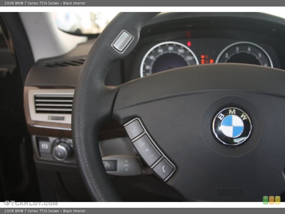 Black Interior Controls for the 2008 BMW 7 Series 750i Sedan #52994062