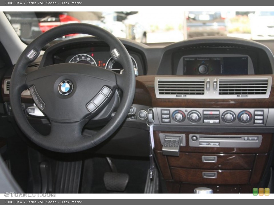 Black Interior Dashboard for the 2008 BMW 7 Series 750i Sedan #52994182