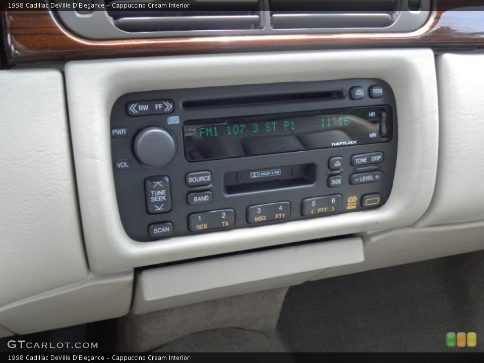 Cappuccino Cream Interior Audio System for the 1998 Cadillac DeVille D'Elegance #52994584