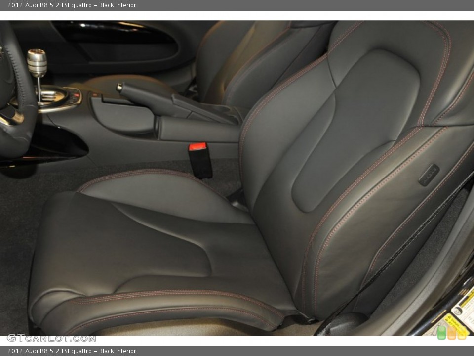 Black Interior Photo for the 2012 Audi R8 5.2 FSI quattro #52997683
