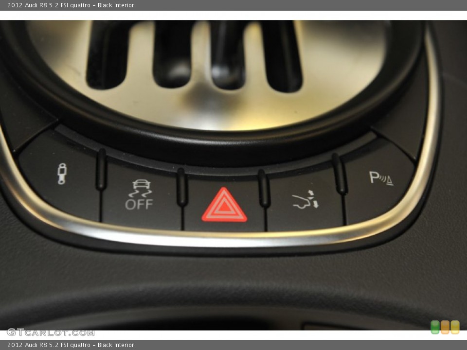 Black Interior Controls for the 2012 Audi R8 5.2 FSI quattro #52997824