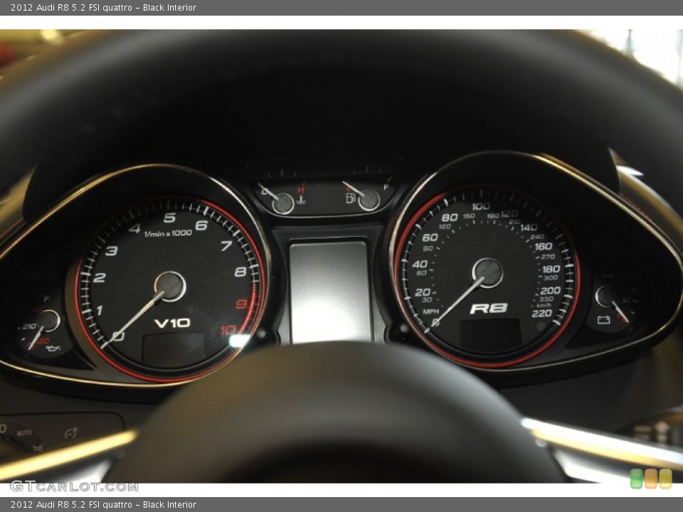 Black Interior Gauges for the 2012 Audi R8 5.2 FSI quattro #52997881