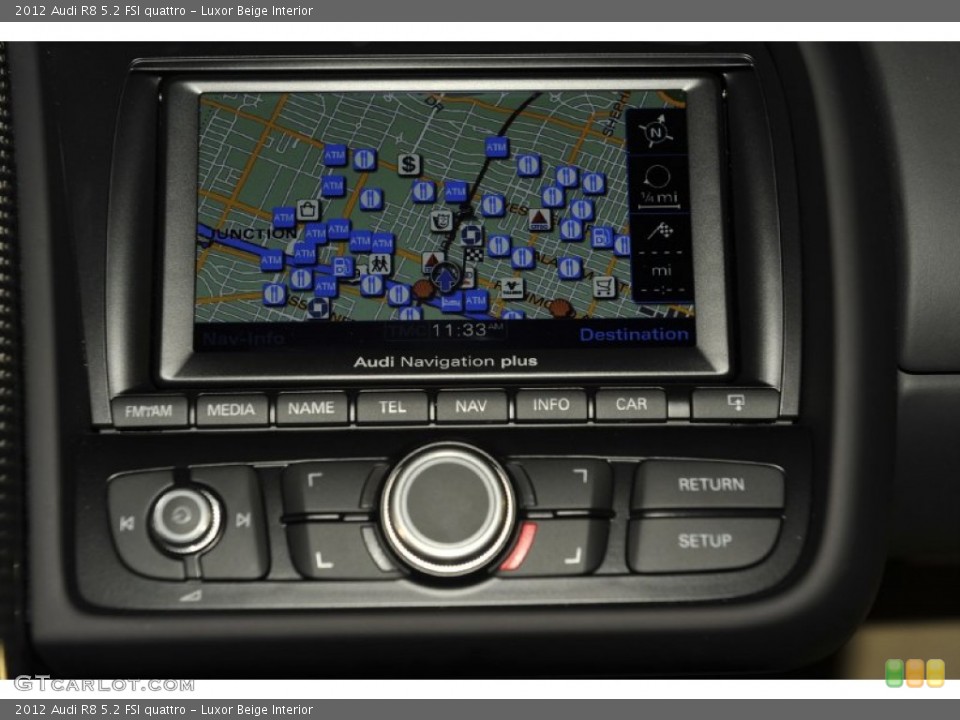 Luxor Beige Interior Navigation for the 2012 Audi R8 5.2 FSI quattro #52998229