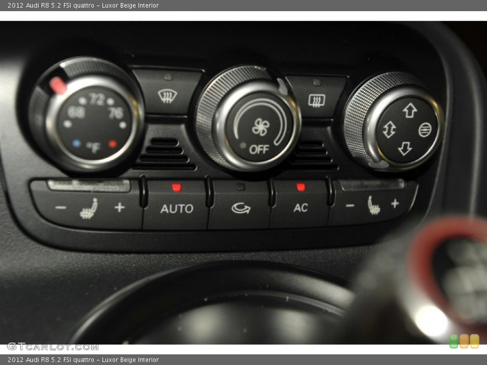 Luxor Beige Interior Controls for the 2012 Audi R8 5.2 FSI quattro #52998241