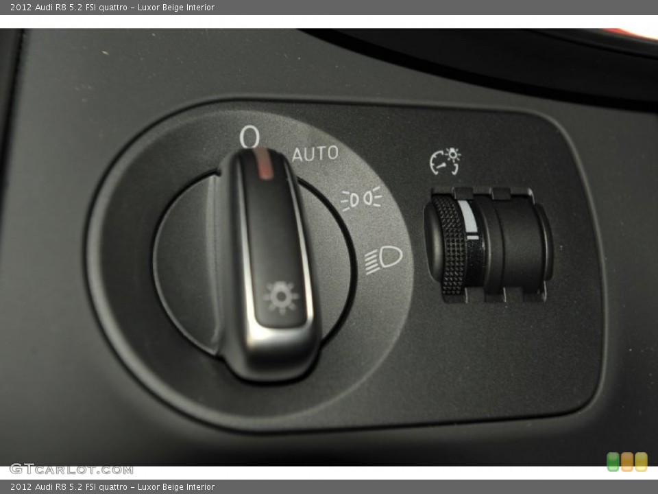 Luxor Beige Interior Controls for the 2012 Audi R8 5.2 FSI quattro #52998334