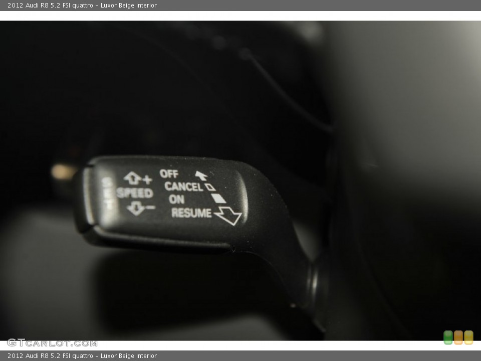 Luxor Beige Interior Controls for the 2012 Audi R8 5.2 FSI quattro #52998346