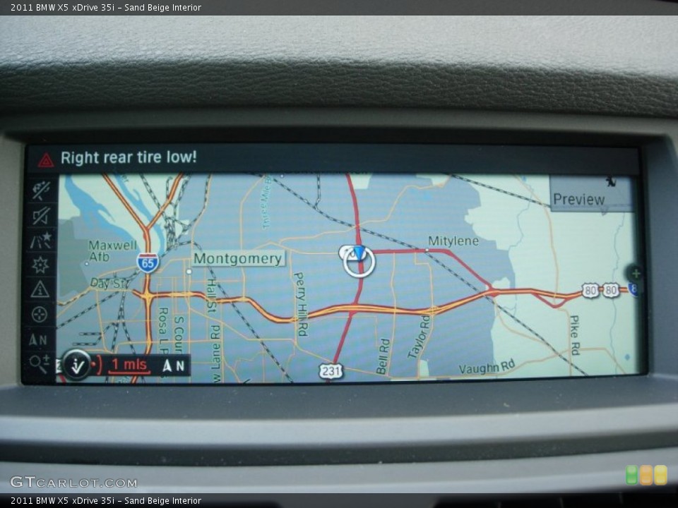 Sand Beige Interior Navigation for the 2011 BMW X5 xDrive 35i #52999366