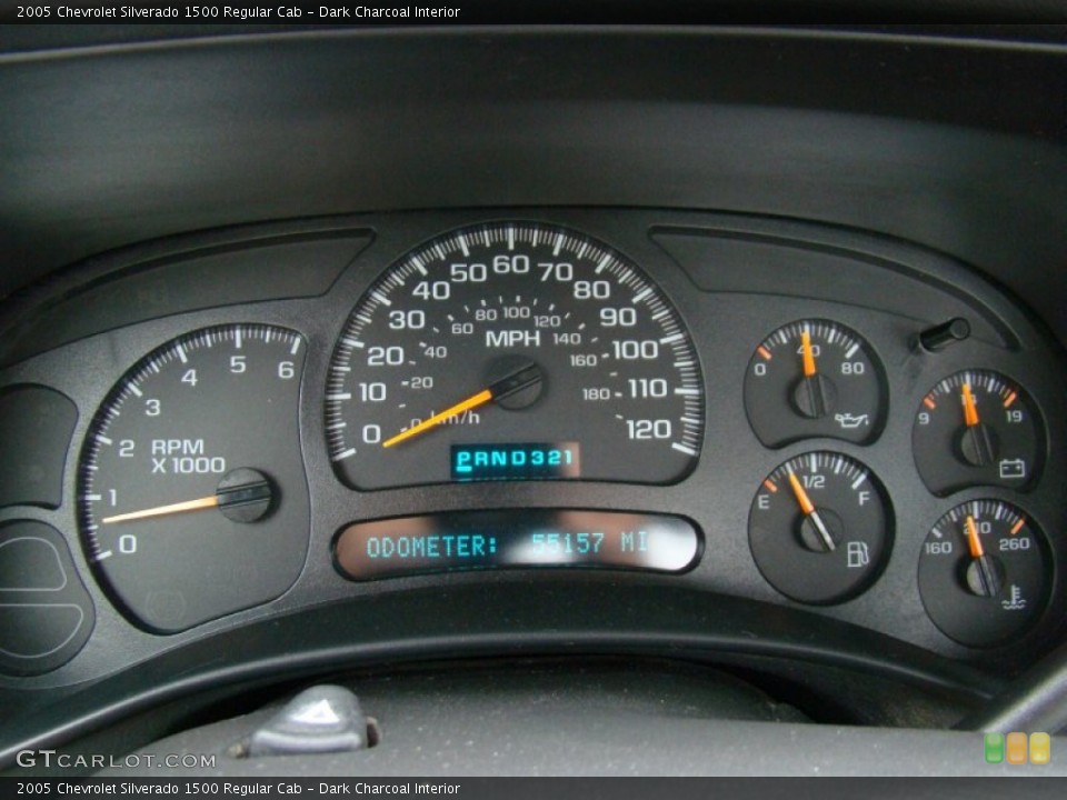Dark Charcoal Interior Gauges for the 2005 Chevrolet Silverado 1500 Regular Cab #53000293