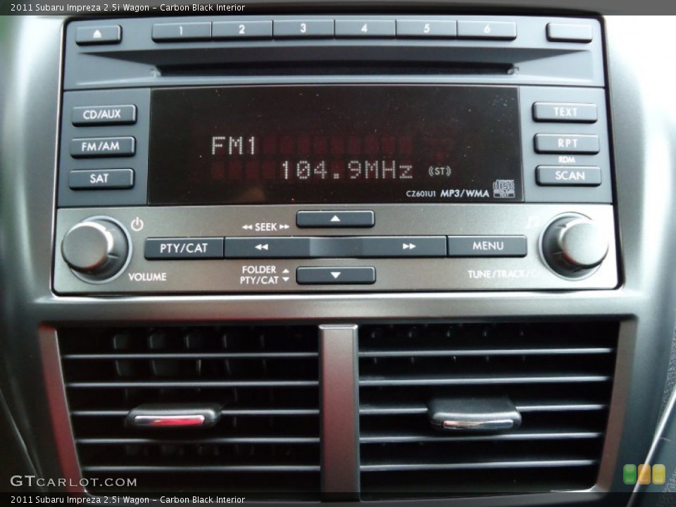 Carbon Black Interior Audio System for the 2011 Subaru Impreza 2.5i Wagon #53000431