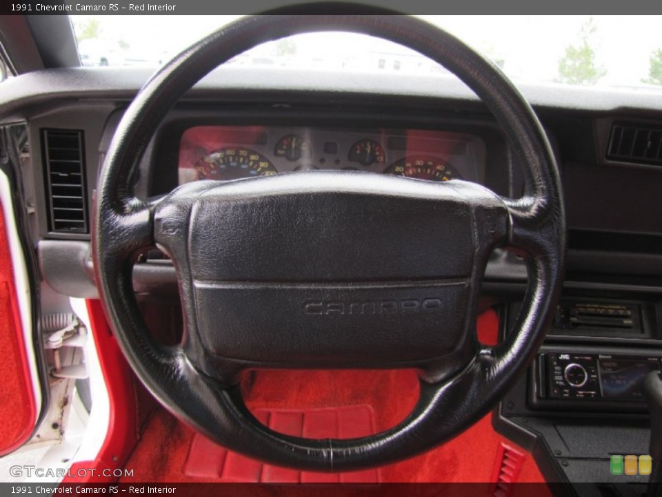 Red Interior Steering Wheel for the 1991 Chevrolet Camaro RS #53003401