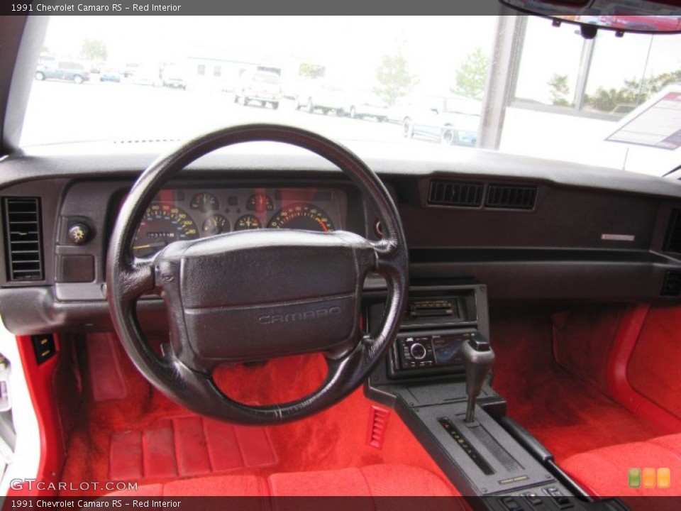 Red Interior Dashboard for the 1991 Chevrolet Camaro RS #53003419