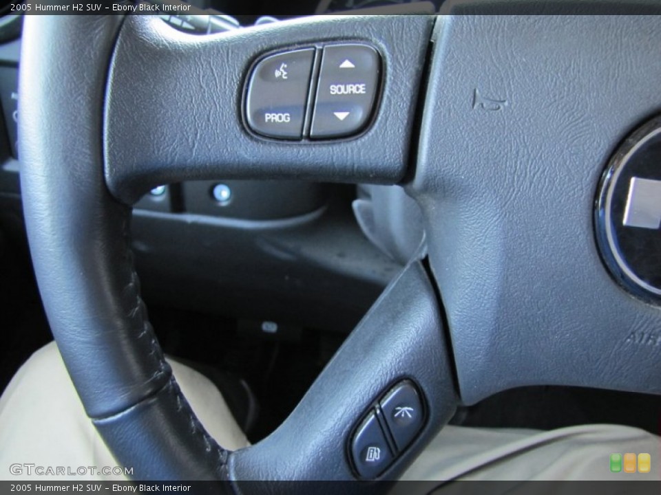 Ebony Black Interior Controls for the 2005 Hummer H2 SUV #53003764