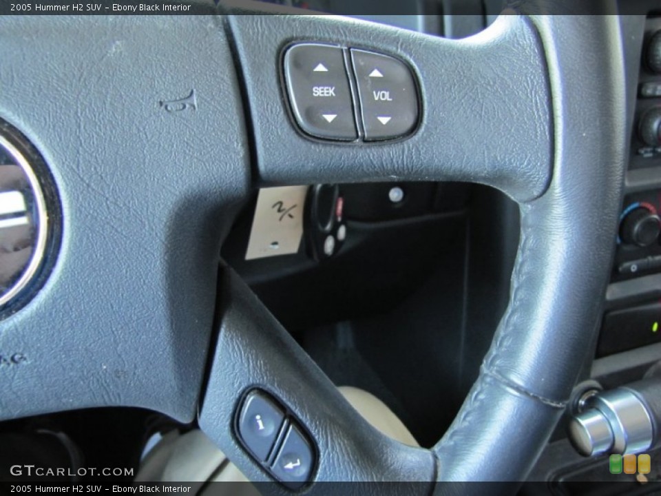 Ebony Black Interior Controls for the 2005 Hummer H2 SUV #53003767