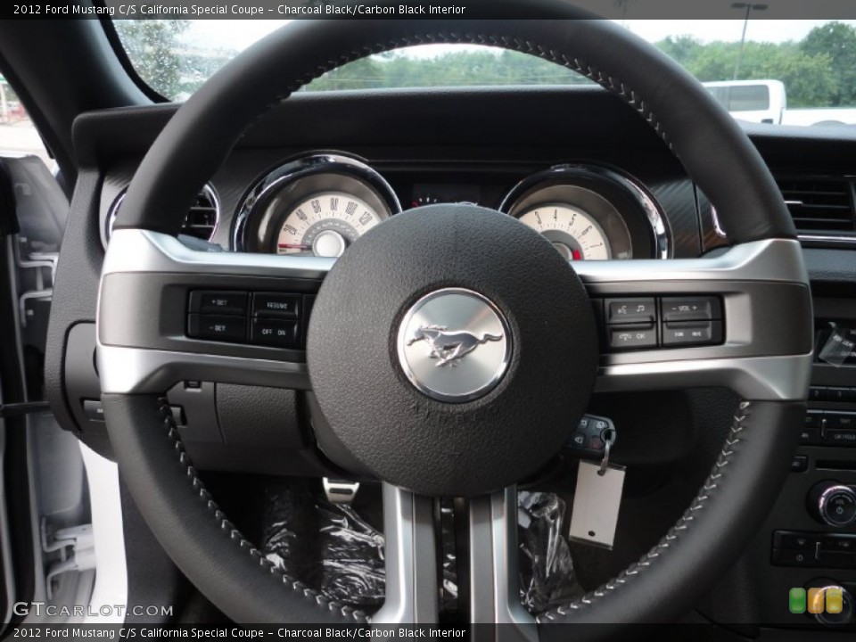 Charcoal Black/Carbon Black Interior Steering Wheel for the 2012 Ford Mustang C/S California Special Coupe #53004031