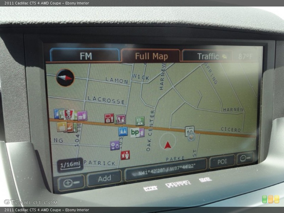 Ebony Interior Navigation for the 2011 Cadillac CTS 4 AWD Coupe #53006711