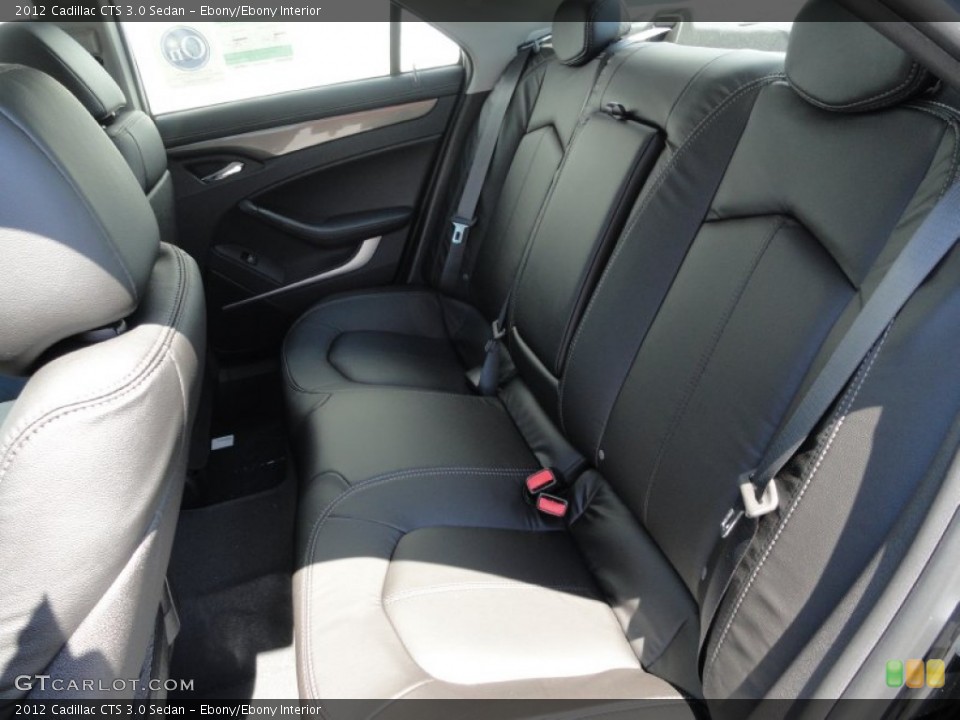 Ebony/Ebony Interior Photo for the 2012 Cadillac CTS 3.0 Sedan #53007170